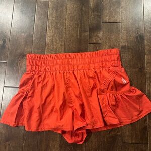 Free People Women's Red Shorts